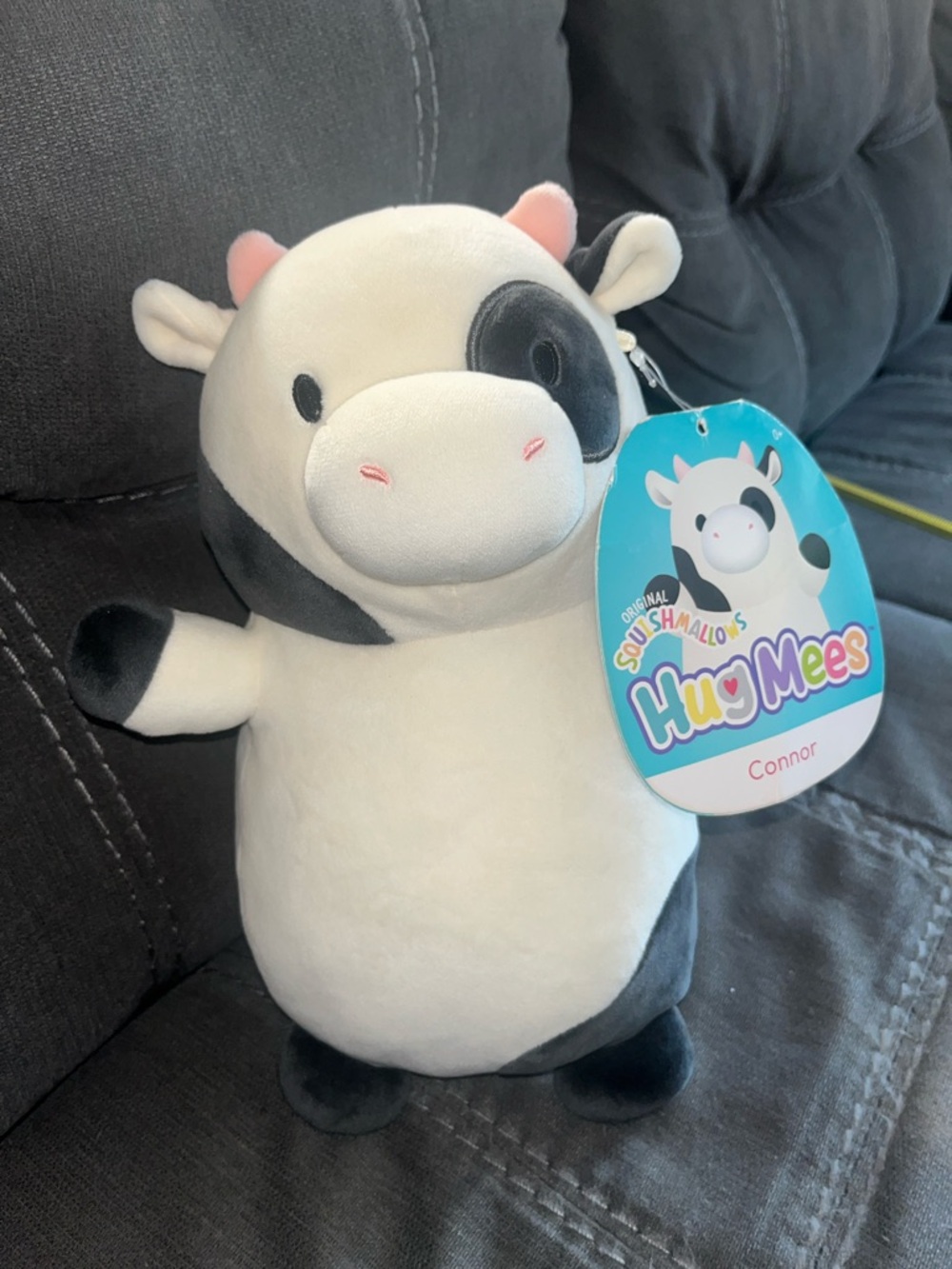 Connor Plush Cow - White & Black Kids Toy